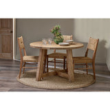 Nkuku Indali 4-6 Seater Round Mango Wood Dining Table in Natural