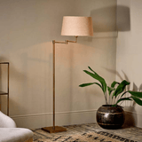 Nkuku Kara Floor Lamp in Brass