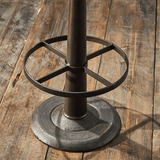 Nkuku Narwana Leather Round Stool in Aged Leather & Iron