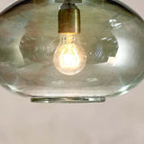 Nkuku Otoro Glass Pendant Green Smoke - Small Round