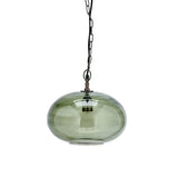 Nkuku Otoro Glass Pendant Green Smoke - Small Round