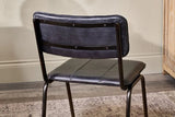 Nkuku Ukari Leather Dining Chair - Aged Black