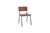 Nkuku Ukari Leather Dining Chair - Chocolate Brown