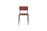 Nkuku Ukari Leather Dining Chair - Chocolate Brown
