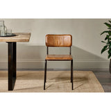 nkuku Ukari Leather Dining Chair in Aged Tan