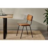 nkuku Ukari Leather Dining Chair in Aged Tan