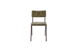 Nkuku Ukari Leather Dining Chair - Rich Green