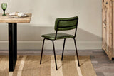 Nkuku Ukari Leather Dining Chair - Rich Green