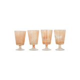 nkuku Shirali Marble Swirl Wine Glass In Apricot (Set Of 4)