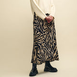 Nobody's Child Animal Print Drawstring Waist Midaxi Skirt