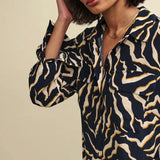 Nobody's Child Animal Print Long Sleeve Utility Shirt