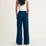 nobody's Child Ava Organic Cotton Denim Trousers In Blue