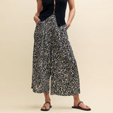 Nobody's Child Black and White Floral Cropped Zeena Trousers