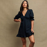 Nobody's Child Black Delilah Mini Tea Dress