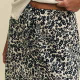 Nobody's Child Black Floral Drawstring Waist Midaxi Skirt