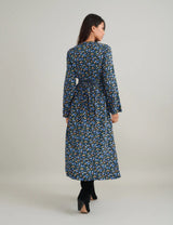 nobody's Child Blue Ditsy Floral Lydia Midi Dress