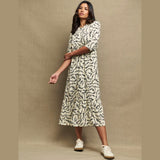 Nobody's Child Cream Floral Chain Print Rachel Midi Dress
