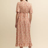 Nobody's Child Cream Wildflower Printed Dalia Midi Dress