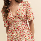 Nobody's Child Cream Wildflower Printed Dalia Midi Dress
