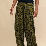 Nobody's Child Green Animal Print Full Length Wide Leg Zeena Trousers