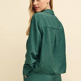 Nobody's Child Green Revere Collar Long Sleeve Shirt