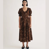 Nobody's Child Leopard Print Cord Flossie Midi Dress