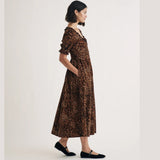 Nobody's Child Leopard Print Cord Flossie Midi Dress