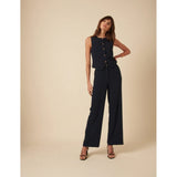 nobody's Child Marion Straight Leg Trousers In Navy