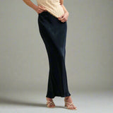 Nobody's Child Mila Satin Slip Midaxi Skirt In Black