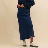 Nobody's Child Navy Slip Mila Midi Skirt