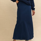 Nobody's Child Navy Slip Mila Midi Skirt