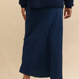 Nobody's Child Navy Slip Mila Midi Skirt