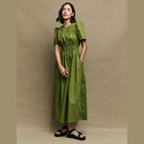 Nobody's Child Olive Green Natalia Midi Dress