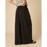 nobody's child Pinstripe Jerrow Wide Leg Trousers In Black