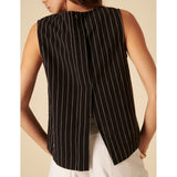 nobody's child Pinstripe Swing Top In Black
