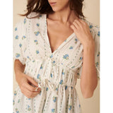 nobody's child White Floral Printed Tie Detail Blouse