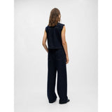 OBJECT Denim Loose-fit Jeans In Dar Blue Denim