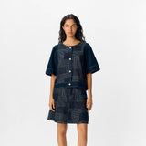 Object Denim Shirt In Dark Blue Denim