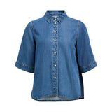 OBJECT Denim Shirt in Medium Blue Denim