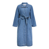 OBJECT Denim Trenchcoat In Blue