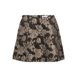 OBJECT Floral Mini Skirt In Black