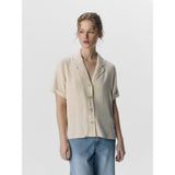 OBJECT Linen Shirt In Sandshell