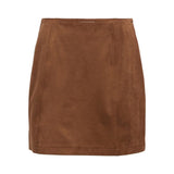 OBJECT OBJFENJA Faux Suede Mini Skirt In Brown