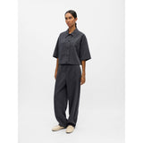 OBJECT OBJIVALO Barrel Fit Trousers In Grey