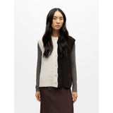 OBJECT OBJKIMIA Knitted Vest In White Sand