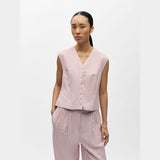 OBJECT OBJMOLLY Tailored Button Vest In Pale Lilac
