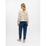Object OBJTYLA Sheer Shirt In White Sand
