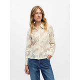Object OBJTYLA Sheer Shirt In White Sand