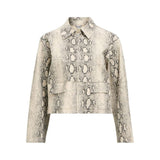 OBJECT OBJWESTI Snake Print Jacket In Tofu