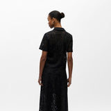 OBJECT Short-sleeve Polo-Shirt In Black Lace